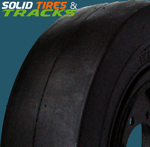12-16.5 Smooth Solid Skid Steer Tires - Severe Duty