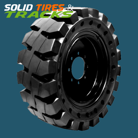 Solid Skid Steer Tire 12-16.5 - Severe Duty Non-Directional
