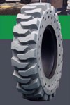 13.00-24 Solid Rubber Telehandler Tires with 10 Bolt Rims - Heavy Duty