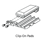 35" 900 mm Clip-On Rubber Pad Pitch 190mm - Heavy Duty
